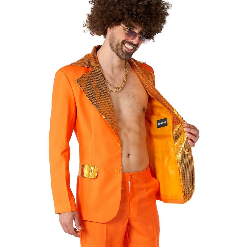 Suitmeister Men's Party Suit - Disco Suit Orange, 5 of 7
