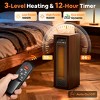 Etust 24" Infrared Space Heater, 6 Quartz Heating Tubes Tower Heater with ECO Energy-Saving Mode, Portable Room Heater - 4 of 4