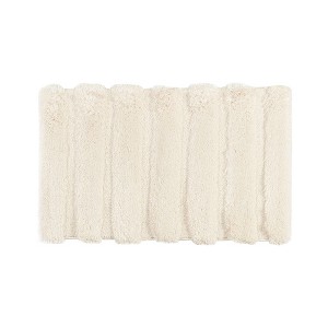 Vynxaria Luxury Bath Mat - Dual Texture Striped Design 21x34 Inches - 1 of 4