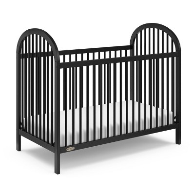 Photo 1 of Graco Olivia 3-in-1 Convertible Crib (Black) – GREENGUARD Gold Certified, Converts to Toddler Bed, Fits Standard Full-Size Crib Mattress, Adjustable Mattress Height, Easy 30-Minute Assembly
