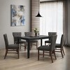 ChaletPosh 7 Pieces Dining Set with Linen Cover Dining Chair - 2 of 4