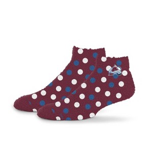 NHL Colorado Avalanche Random Dots Fuzzy Socks - 1 of 3