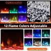 COZONY 60" Electric Fireplace Wall Mounted/Recessed, 750/1500W Heater, 12 Flame Colors, Remote & Touch Control - 3 of 4