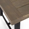 63" Rustic Outdoor Dining Bench with Slatted Acacia Wood Top and Square Legs for Patio Seating -3irtyhousy - 3 of 4
