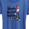 Women's - Dr. Seuss - Happy Halloween Skeleton Cat Short Sleeve Graphic T-Shirt - 2 of 4