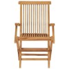 vidaXL 2/3x Solid Teak Wood Folding Chairs Garden Outdoor Wooden Furniture - Set of 2 - 3 of 4