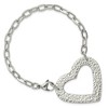 Black Bow Jewelry Stainless Steel Textured Heart Bracelet, 8 Inch - 3 of 4