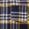 Hope & Henry Boys' Brushed Button Down Shirt (Brushed Navy & Yellow Plaid, 3-6 Months) - 3 of 4