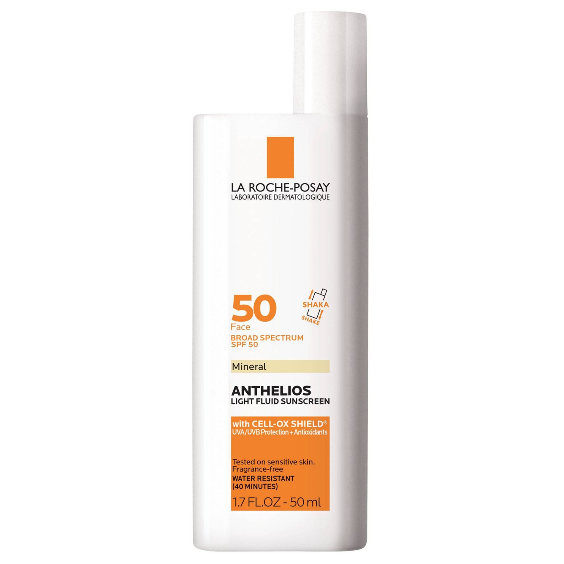 La Roche Posay Anthelios Ultra-Light Fluid Mineral Face Sunscreen with Zinc Oxide – SPF 50 - 1.7 fl oz