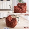 Soft Corduroy Bean Bag Chair with Memory Foam Filling, Tufted Round Lounge Seat for Modern Indoor Spaces, No Assembly Needed-Baofuwish - 2 of 4
