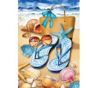 Briarwood Lane Summer House Flag 40x28 For Outdoor Welcome To the Beach For Summer House Flag - 1 of 4