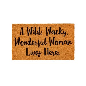 28" x 16" Nature Coir Mat, Wonderful Woman - 1 of 4
