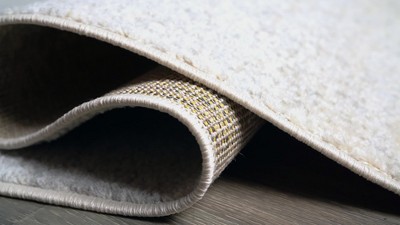 Gray and Cream Abstract Reversible 4' x 6' Synthetic Rug
