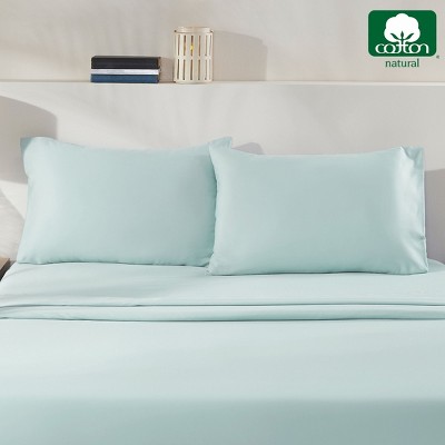 Seafoam Cotton Sateen Standard/Queen Pillowcase Set