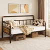 Twin Metal Daybed Frame, Heavy Duty Living Room Bedroom Guest Room Daybed, Sturdy Steel Support, Industrial Retro Design - 2 of 4