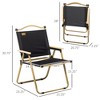 Syemin Patio Accent Chairs 2-Pack, Portable Folding Lounge Chair for Lawn, Garden, Patio, Poolside, Brown, 21.25" * 23.25" * 30.75" - 2 of 4