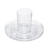iDesign The Sarah Tanno Collection 11" Lazy Susan Spinning Cosmetic Organizer with Removable Cup, Clear/White - 2 of 4