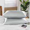 PiccoCasa 85GSM Satin Luxury Silky Envelope Closure Pillowcases 2 Pcs - 4 of 4