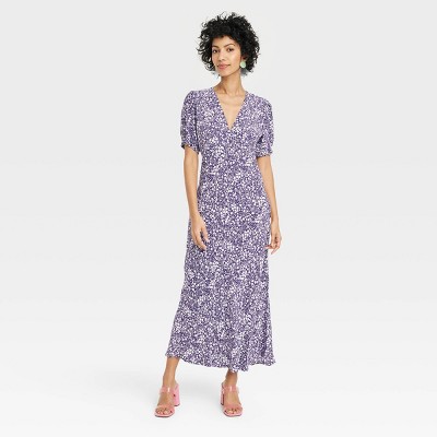 Women's Crepe Puff Short Sleeve Dress - A New Day | eBay