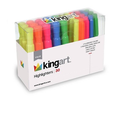 Kingart 30ct Highlighter Value Set