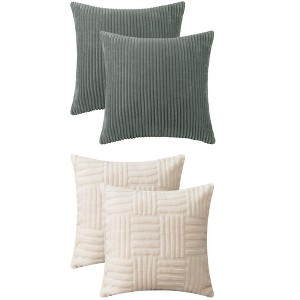 REGALWOVEN 4 Pcs Modern Couch Sofa Home Throw Pillow Covers 18" x 18" - 1 of 4