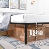 Lirago 18" Heavy Duty Full Metal Bed Frame 3000lbs Capacity No Box Spring Underbed Storage Black - 3 of 4