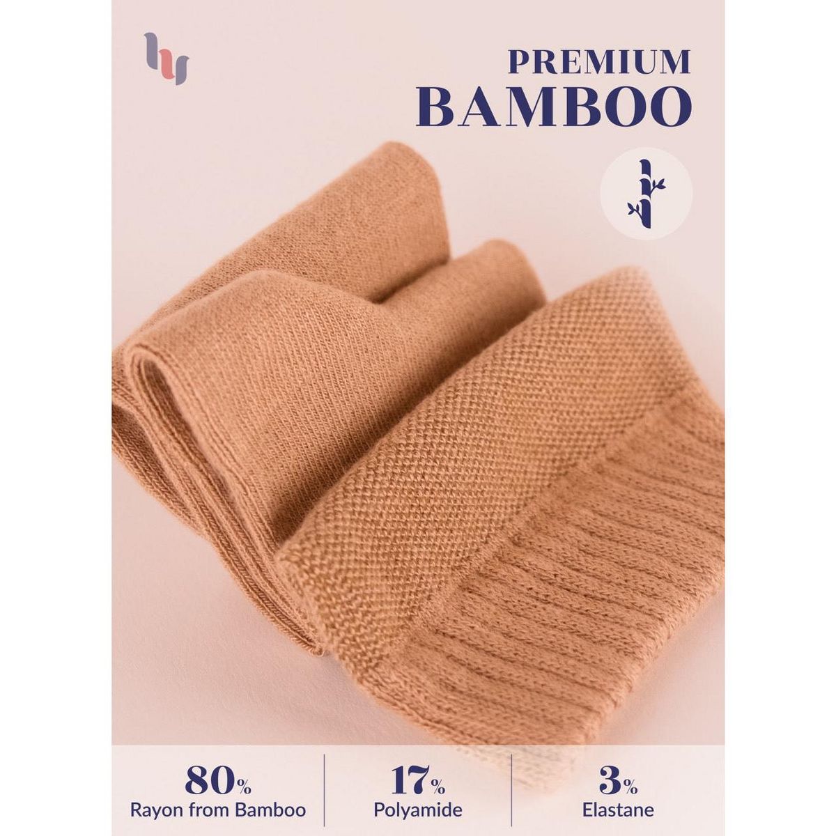 Hugh Ugoli Women's Diabetic Bamboo Ankle Socks Soft Seamless Toe Wide Fit (3 Pairs) - thumbnail 6