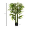Aghana Digitals 4.5FT Faux Bamboo Tree with 780 Leaves, PE Moss & Cement Soil in Nursery Pot - - 2 of 4