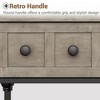 Jojoka 52.5 Inch Long Console Tables for Entryway with 3 Drawers, 3-Tier Industrial Metal Frame Sofa Table with Roman - 2 of 4