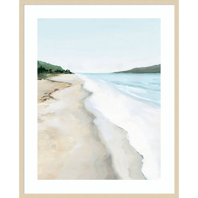 33&#34; x 41&#34; Crash Into Me II Beach by Isabelle Z Wood Framed Wall Art Print - Amanti Art, 1 of 7