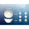 Aoibox White Porcelain Dipping Bowls Set for Soy Sauce, Ketchup, BBQ Sauce or Seasoning, Microwave and Dishwasher Safe, Set of 6 - 4 of 4