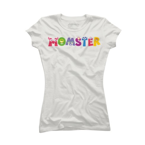 Junior's Design By Humans Cute Momster Cartoon Monster By averilshop T-Shirt - image 1 of 2