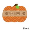 Big Dot of Happiness Pumpkin Patch - Shaped Fill-in Invitations - Fall, Halloween or Thanksgiving Party Invitation Cards with Envelopes - Set of 12 - 3 of 4