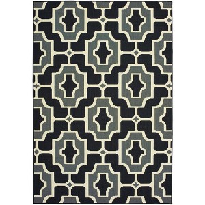 Oriental Weavers Marina 1491Z Black/ Grey Indoor/Outdoor Area Rug - 6'7" x 9'6" - 1 of 1