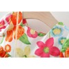 MyKids-USA Baby Floral Pattern Short Sleeve Crewneck Dress with Purse - 3 of 4
