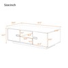 LIVAREEmlen Modern High Glossy Rectangle Coffee Table, Stylish Table with Storage Space, Accent Furniture with 16 Color LED Lights for Living Room - 2 of 4