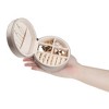 Unique Bargains Travel Small Portable PU Leather Round Jewelry Box 2 Pcs - 4 of 4