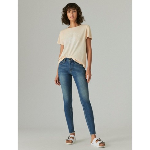 Lucky Brand Mid Rise Ava Skinny Destruct ShopStyle, 58% OFF