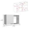Kitchen Island with Two Shelves and a Single-door Cabinet - 3 of 4