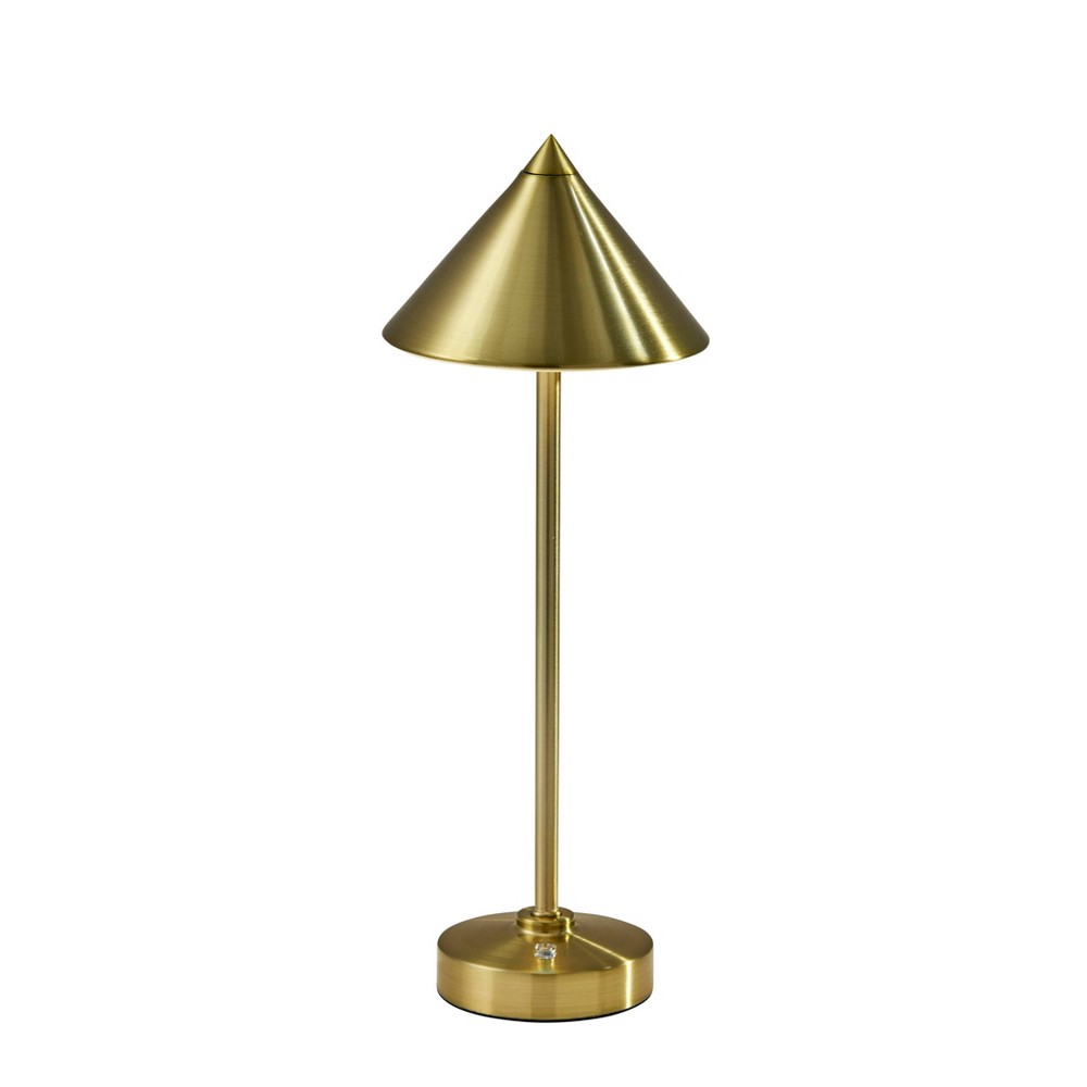 Photos - Floodlight / Street Light Adesso Ritchie Cordless Table Lamp  Antique Brass (Includes LED Light Bulb)