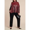 ELOQUII Faux Leather Fringe Cape - 4 of 4