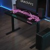 BlackArc Metrix 7 Gaming Desk: LED Lights, Tempered Glass, Steel Frame, No Storage - 3 of 4