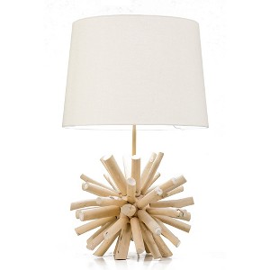 Modern Home Nautical Driftwood Ball Table Lamp - 1 of 4