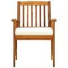 vidaXL Patio Dining Chairs 3 pcs with Cushions Solid Acacia Wood - 4 of 4
