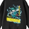 My Hero Academia Izuku Midoriya Crew Neck Long Sleeve Youth Black Sweatshirt - 2 of 2