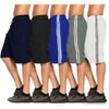 Mens Moisture Wicking Athletic Basketball & Gym Workout Shorts with Pockets Multipack, Up to 3XL, Pack of 5 - 2 of 4