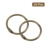 Unique Bargains Carbon Steel Loose Leaf Binder Snap Shower Curtain Rings 24 Pcs - 3 of 4