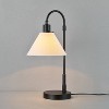 Globe Electric 20" Matte Black Table Lamp with White Fabric Shade - 4 of 4