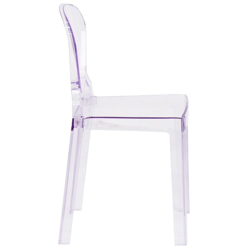 Flash Furniture Ghost Chair with Tear Back in Transparent Crystal, 4 of 6