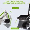 4 in 1 Ride on Excavator, 12V Licensed JCB Excavator Ride on Toy with Remote Control, Front Loader - 2 of 4